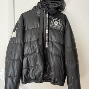 Walt Disney World Jacket Adult Sz, L Black Mickey Mouse Bubble Embroidered